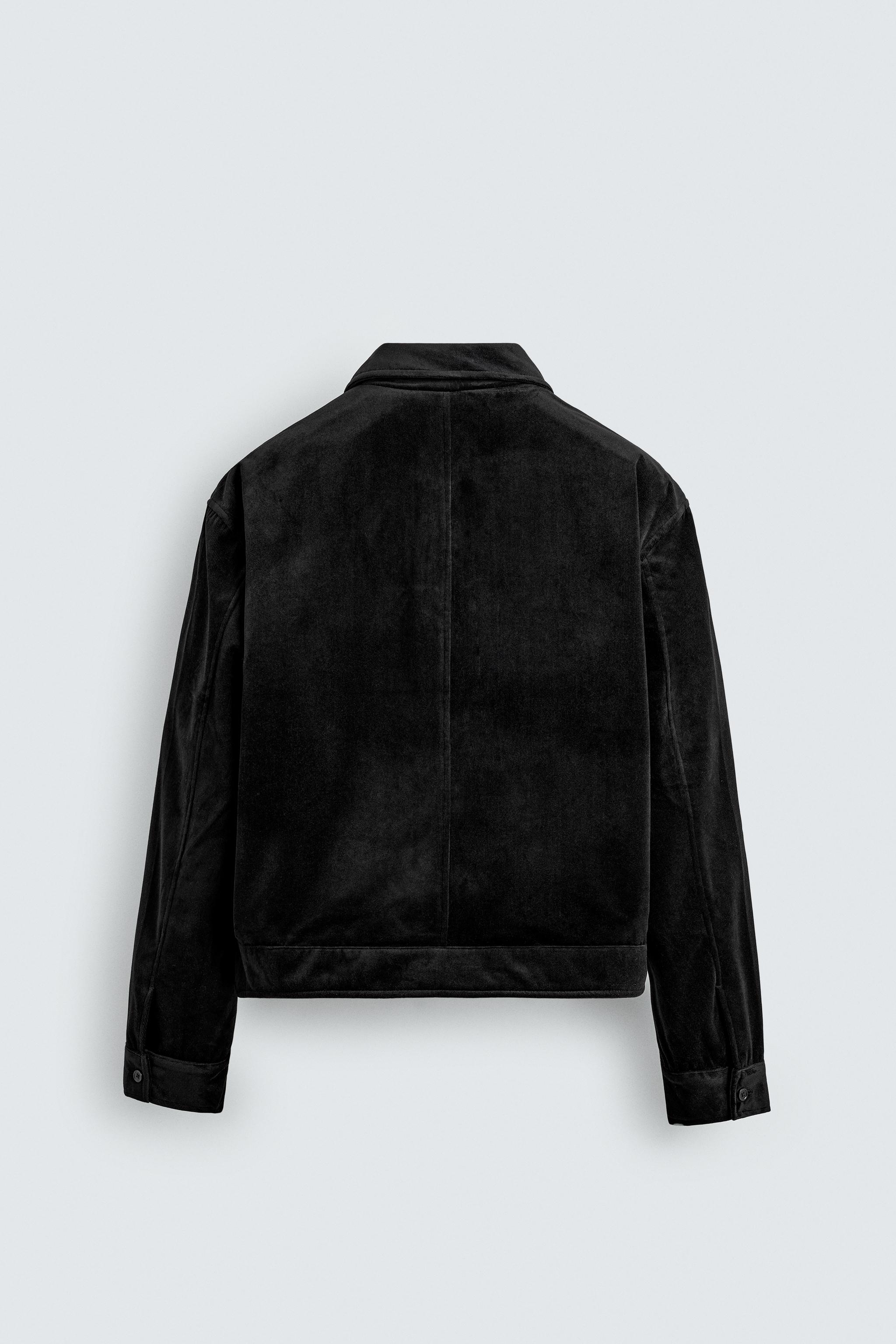 TEXTURED VELVET OVERSHIRT